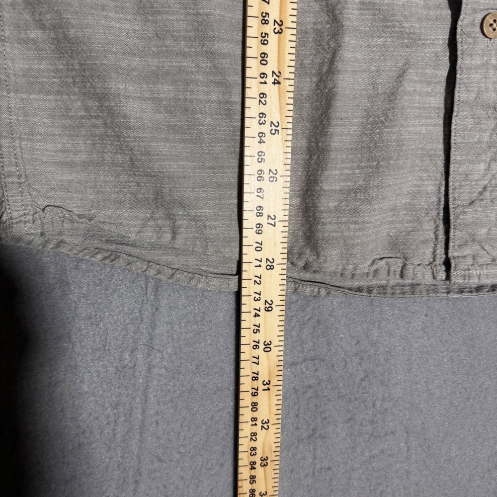 Hobbs Creek Mens Gray Short Sleeve Fishing Shirt Button Down Zip Pocket Medium‎ - Picture 3 of 6
